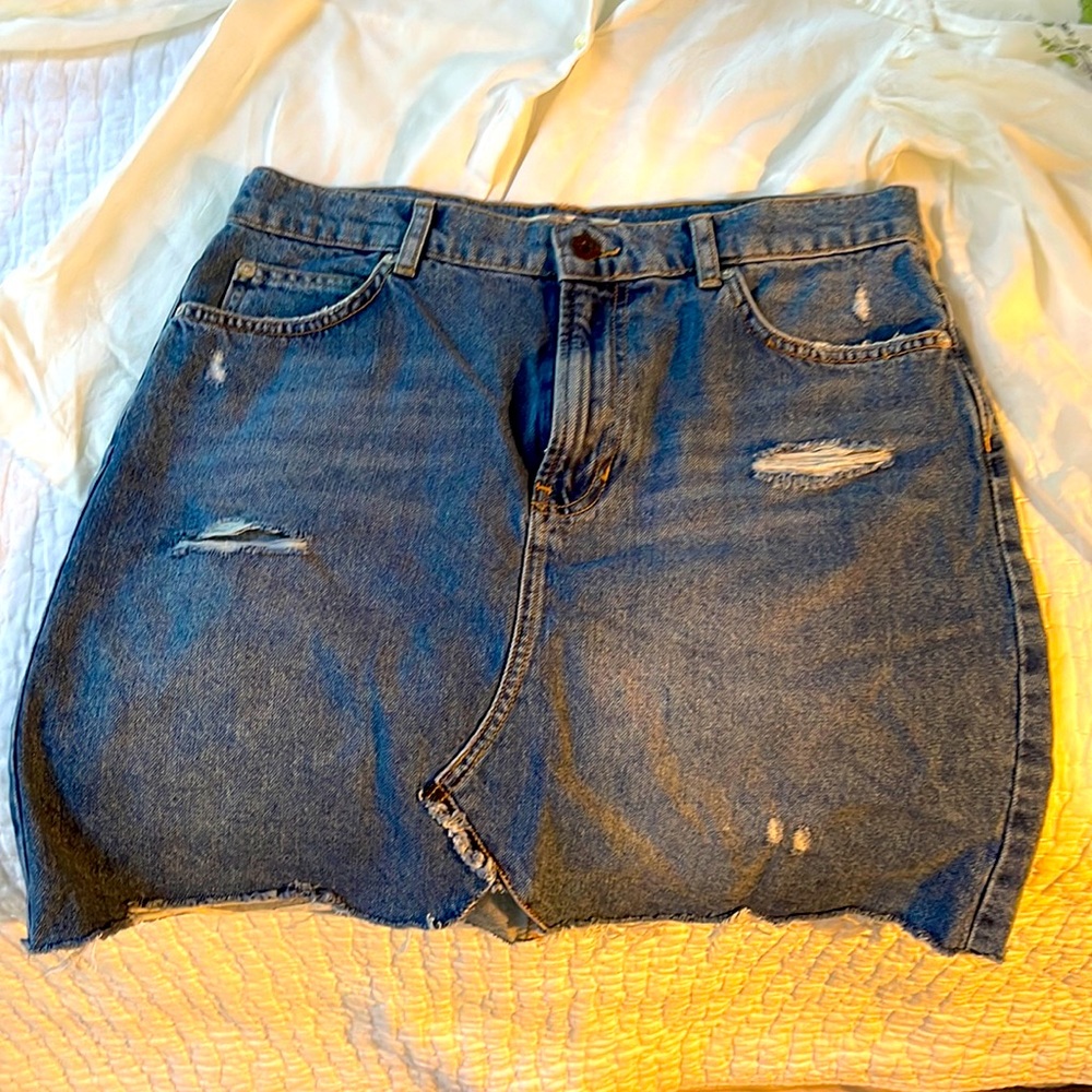 Denim mini skirt free people